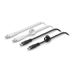CABLE USB-C A USB-C 1M BELKIN BOOST CHARGE SILICONA TRENZADO PACK 2