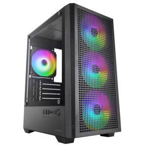 CAJA ATX SEMITORRE MARS GAMING MC-QUANTUM DOBLE CRISTAL TEMPLADO ARGB NEGRA