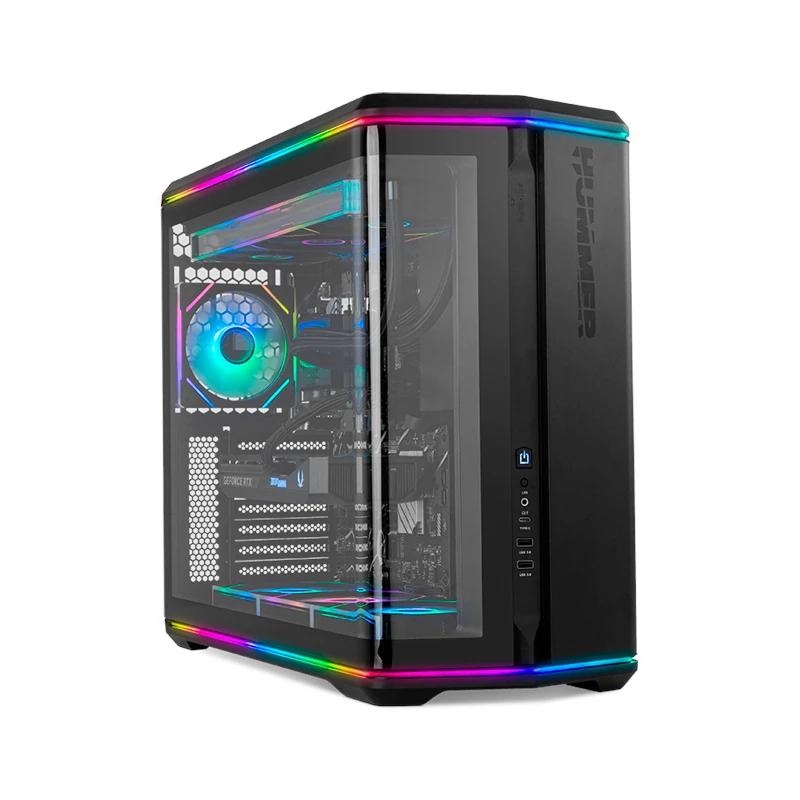 NOX Semitorre ATX Hummer Anvil Cristal Curvo Negra
