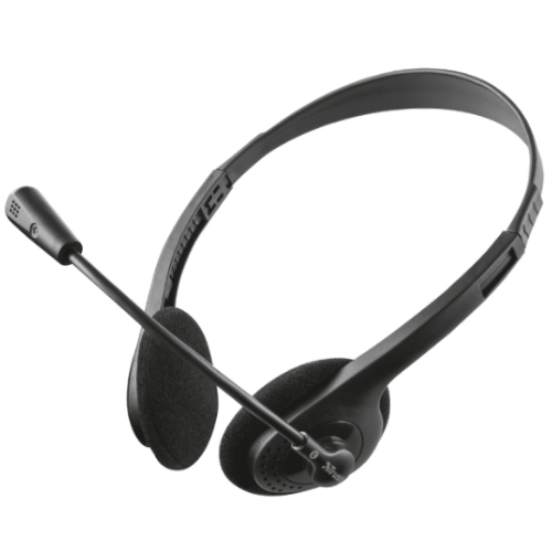 Auriculares diadema Trust Primo con micrófono y control de volumen - Negro