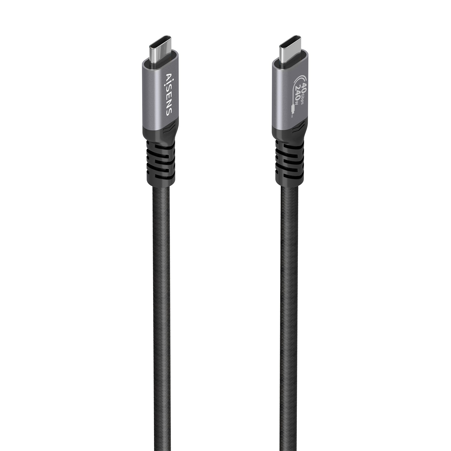 CABLE USB4 Gen3x2 40Gbps 240W USB-C Negro 2m AISENS A156-0996