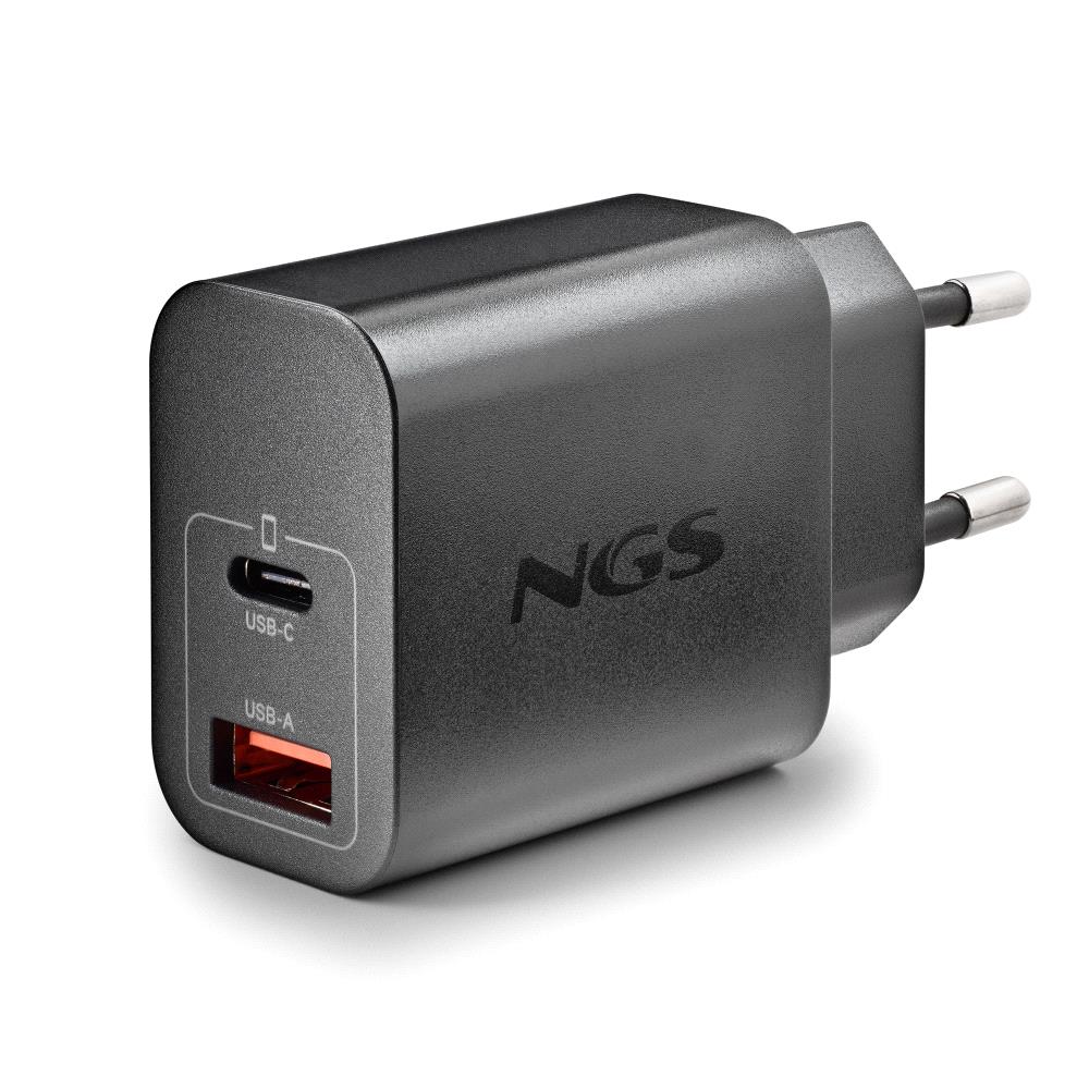 NGS CARGADOR GAN ULTRARAPIDO 30W USB-C+ USB-A