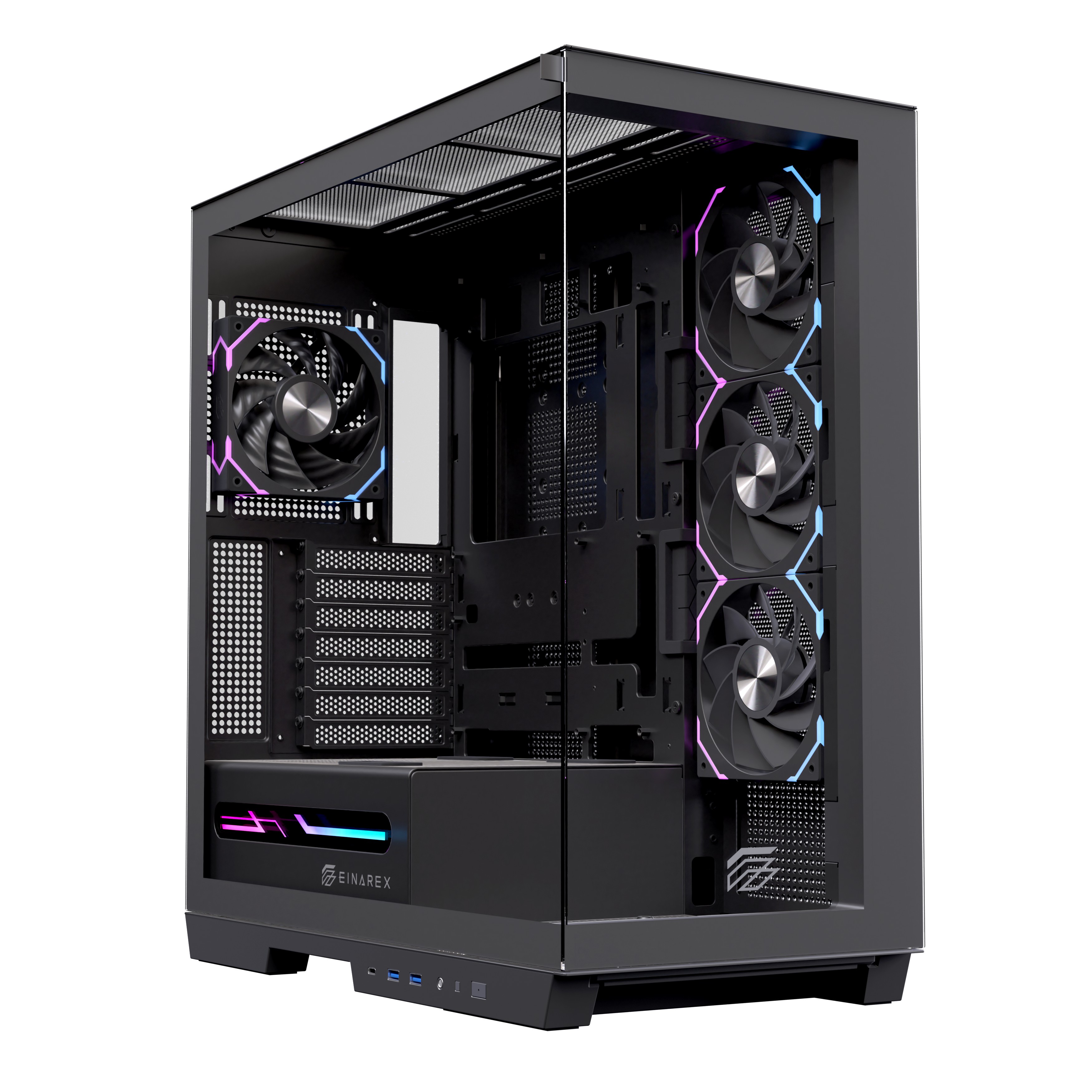 CAJA ATX SEMITORRE EINAREX Z1K RGB C-TEMPLADO NEGRA EXCS-ZE-10KR-B