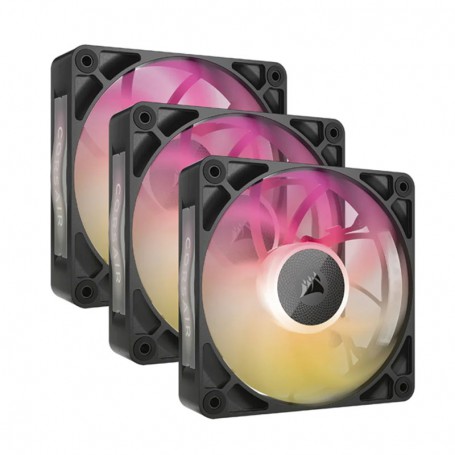VENTILADOR CAJA ADICIONAL 12X12 CORSAIR RX120 MAX ICUE LINK RGB BLACK PACK3 UNI