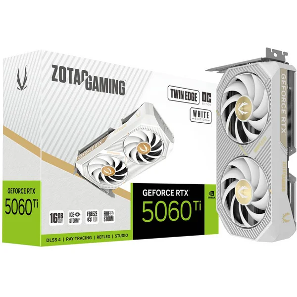 VGA ZOTAC RTX 5060TI 16GB TWIN EDGE OC GDDR7 WHITE