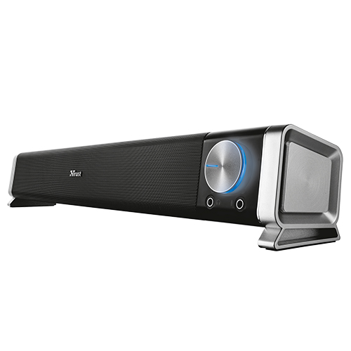 ALTAVOZ TRUST ASTO SOUNDBAR HORIZONTAL 12W CONTROL DE VOLUMEN CONEXION AURICULAT Y MICROFONO