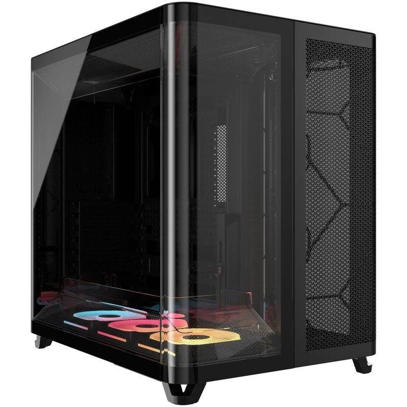 CAJA ATX SEMITORRE CORSAIR AIR 5400 LX-R ARGB ICUE CRISTAL TEMPLADO NEGRA