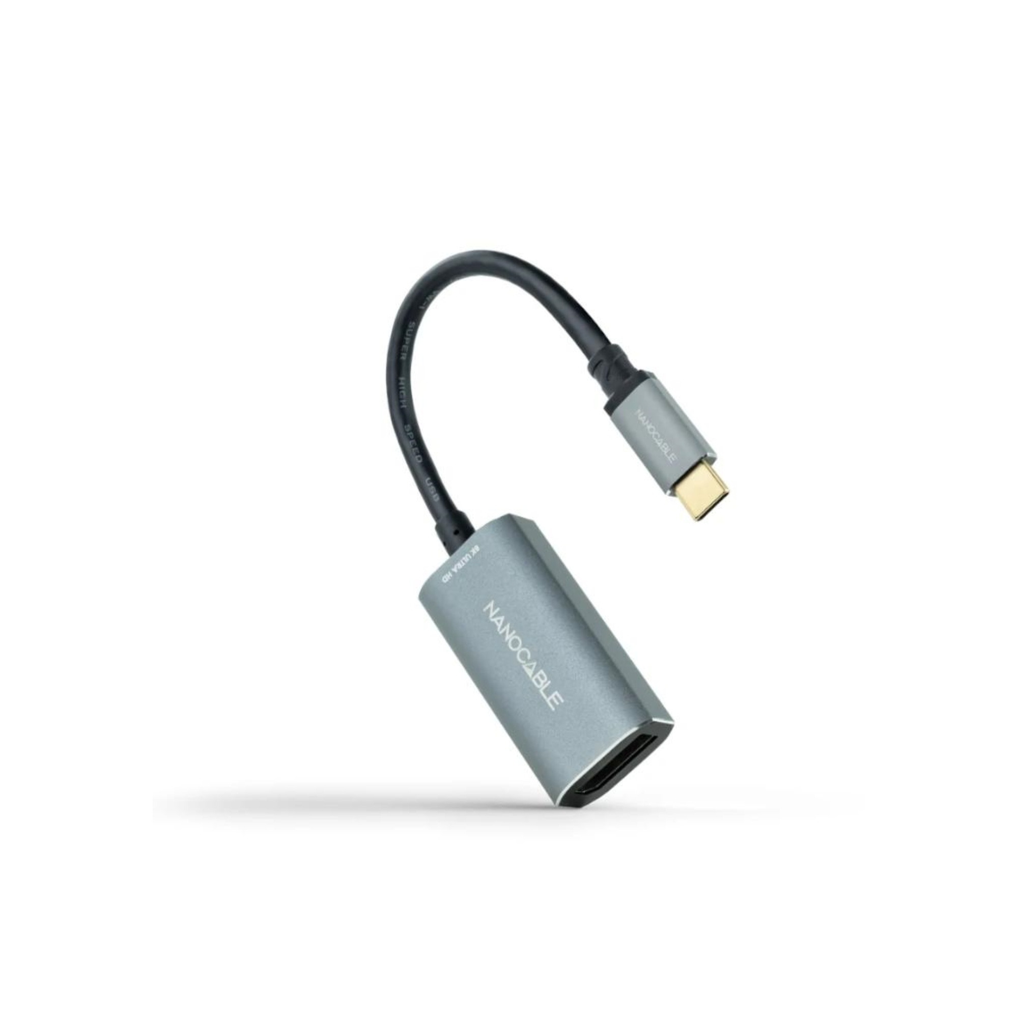 CONVERSOR USB-C A DP 8K ALUMINIO GRIS 15 CM NANOCABLE 10.16.4104-G