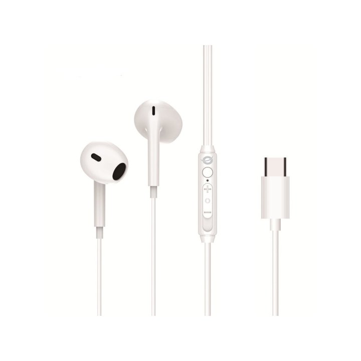 AURICULAR INTRAUDITIVO USB-C CONCEPTRONIC BRENDAN02W MIC CONTROL VOL 1.2M BLANCO