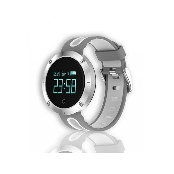 RELOJ INTELIGENTE DEPORTIVO BILLOW XSG30 PRO BLUETOOTH 4.0 PULSOMETRO  TENSIOMETRO 50 MEMORIAS COMPATIBLE CON ANDROID E IOS COLOR GRIS/BLANCO
