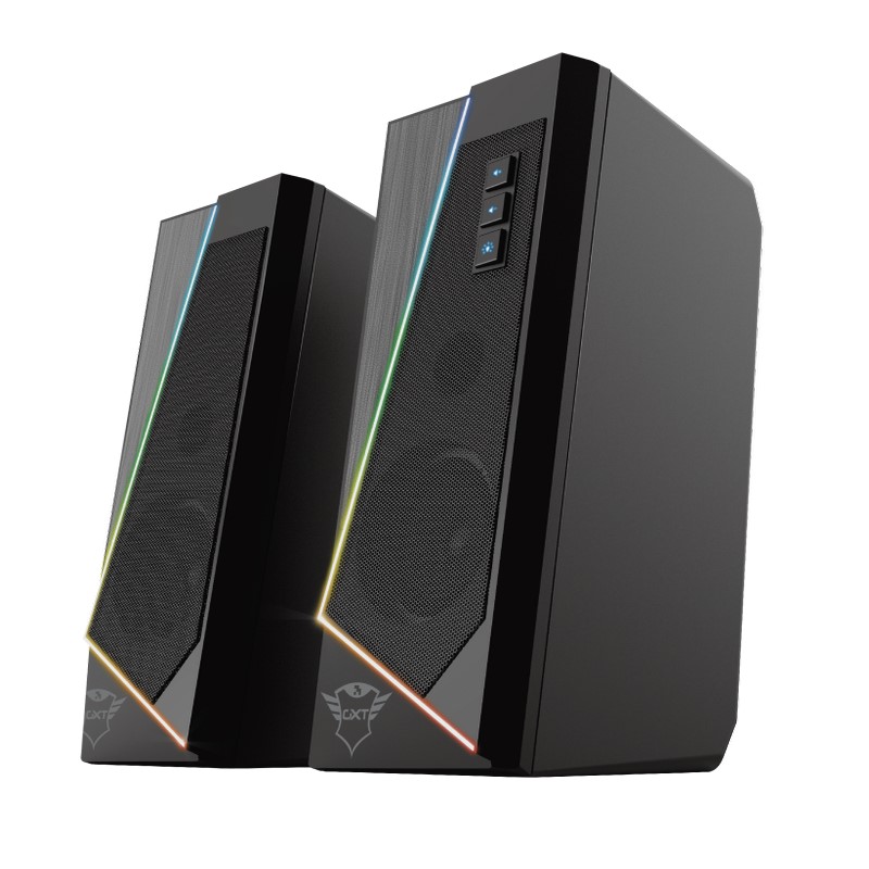 Altavoces Trust Zoxa 2.0 RGB 6W RMS con iluminación LED - Color Negro
