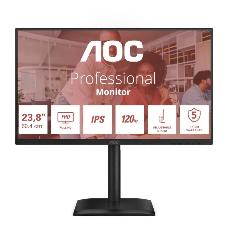 AOC 24E4U Monitor 23.8" 120Hz IPS S-SUB