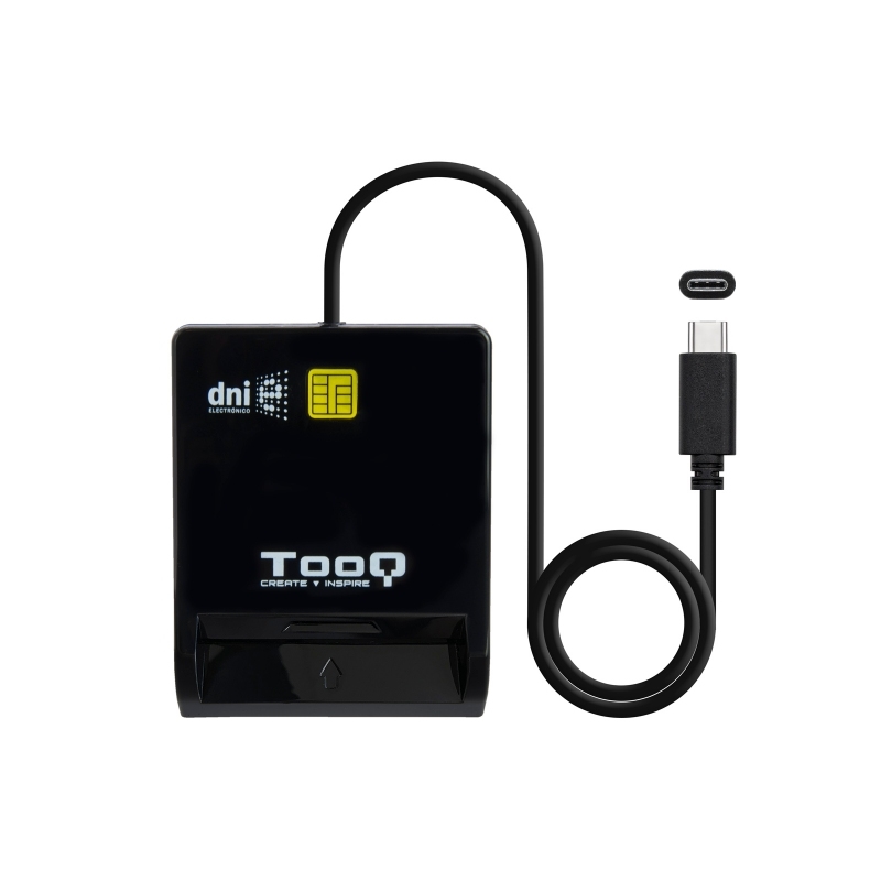 LECTOR DE TARJETAS DNI 24736 COMPATIBLE CON DNIE 3.0 USB 2.0 NEGRO TRUST