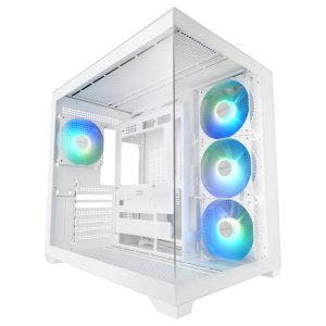 CAJA ATX MARS GAMING MCV5W CRISTAL TEMPLADO PANORAMICO ARGB BLANCO