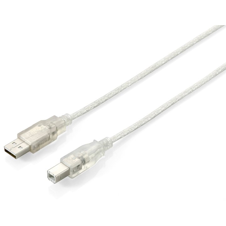 CABLE USB-A A USB-B  1.8M EQUIP 128650 TRANSPARENTE 1.8M