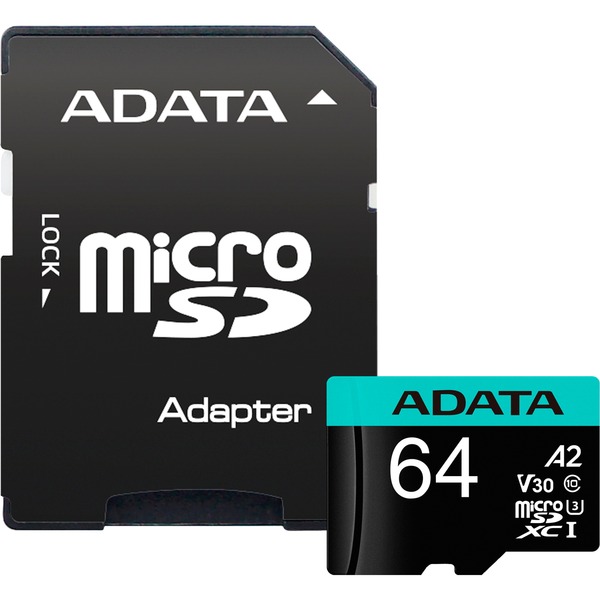 ADATA microSDXC/SDHC UHS-I U3 64GB c/adapt