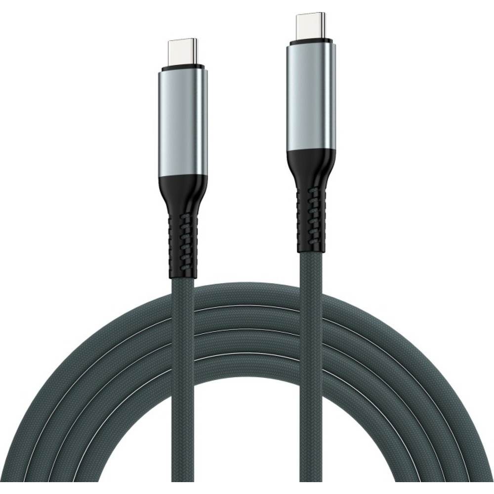 CABLE EWENT USB 4 GEN3 TIPO-C/M A TIPO-C/M FABRIC 1M BLANCO/NEGRO