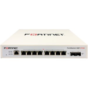 Switch gestionable Fortinet FortiSwitch 108F-FPOE 10 puertos PoE+ blanco