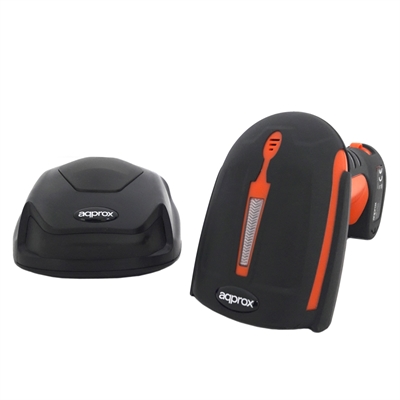 SCANNER CODIGO DE BARRAS INALAMBRICO APPROX APPLS18i 1D INDUSTRIAL IP67 2.4Ghz ADAPT USB BLUETOOTH 12h DE AUTONOMIA DISPARO MAN/AUTO