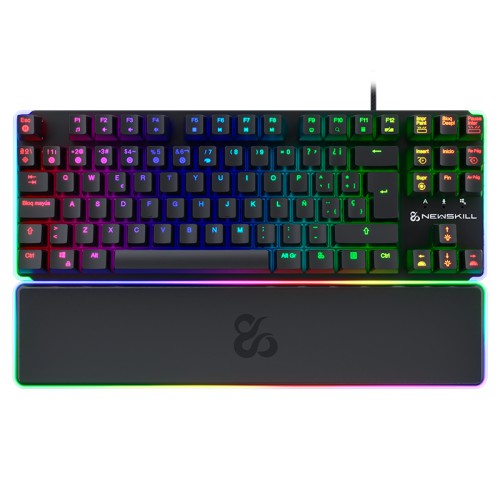TECLADO GAMING NEWSKILL GUNGNYR TKL PRO OPTOMECANICO GATERON ROJO RGB ESPAÑOL