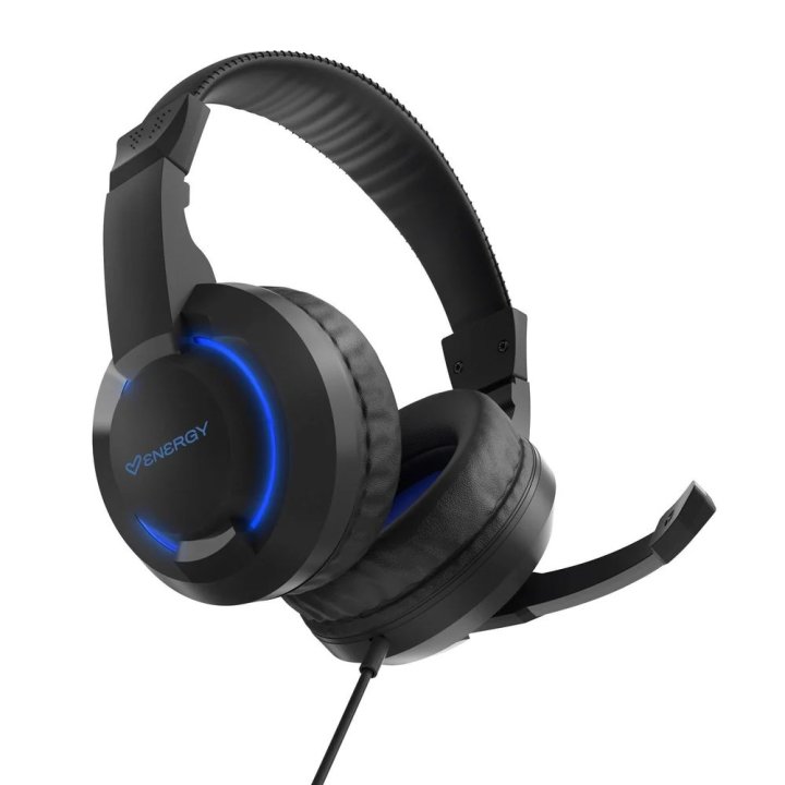 Auriculares Energy Sistem Halo Gaming 501168 con luz LED y micrófono negro