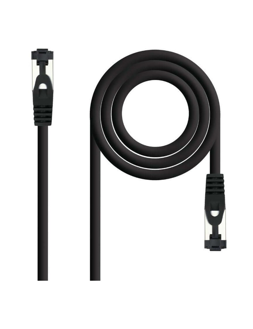 Nanocable Cable red Cat. 8.1 2GHZ SSTP Negro 0,25m