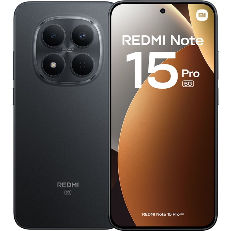 SMARTPHONE XIAOMI REDMI NOTE 15 PRO 5G 6,83" 8GB RAM 256GB ROM BLACK