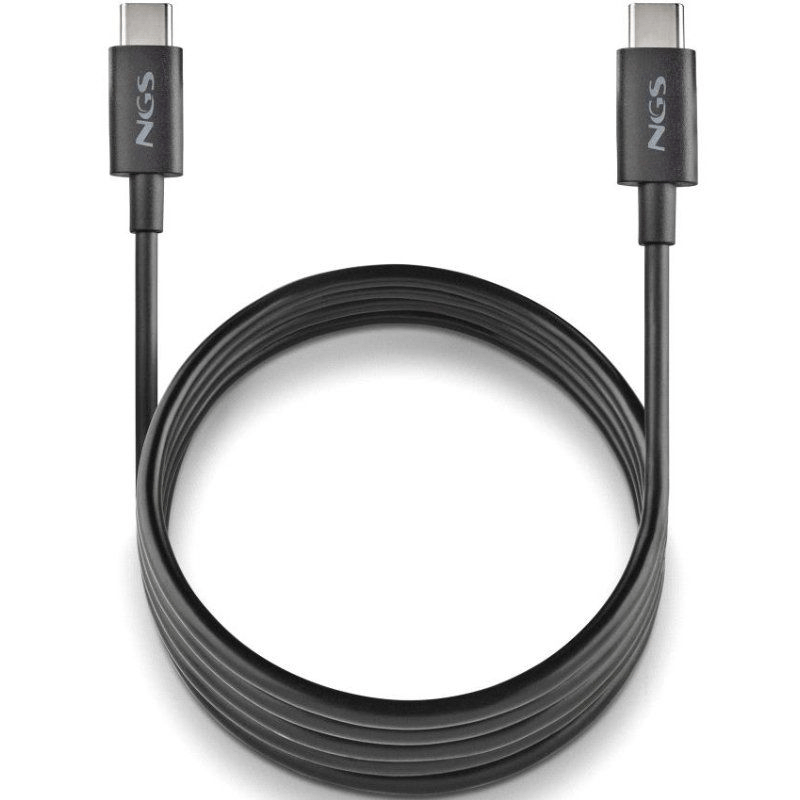 NGS CABLE CARGA RAPIDA USB-C A USB-C 1M NEGRO