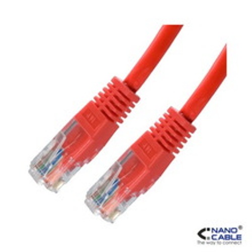 CABLE RED LATIGUILLO RJ45 CAT.6 UTP AWG24 ROJO 0.5 M NANOCABLE 10.20.0400-R