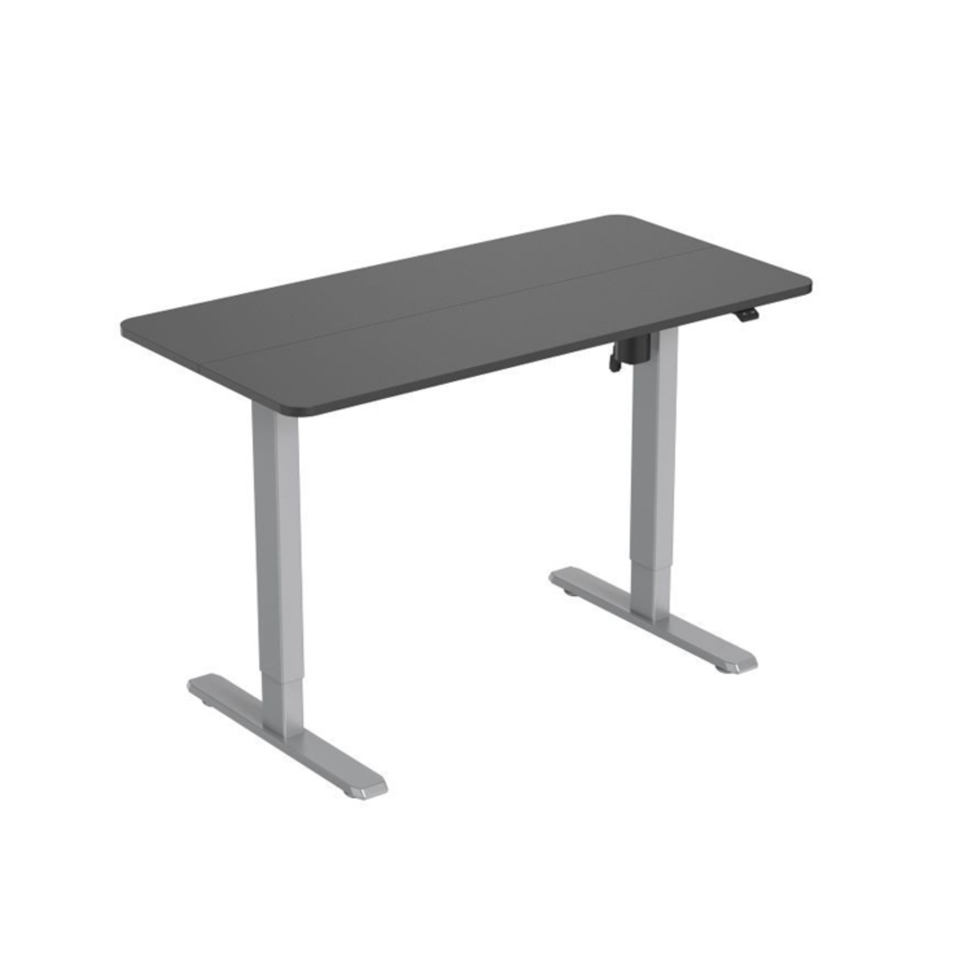 Mesa eléctrica ergonómica regulable Equip 120x60 cm, tablero negro, estructura gris