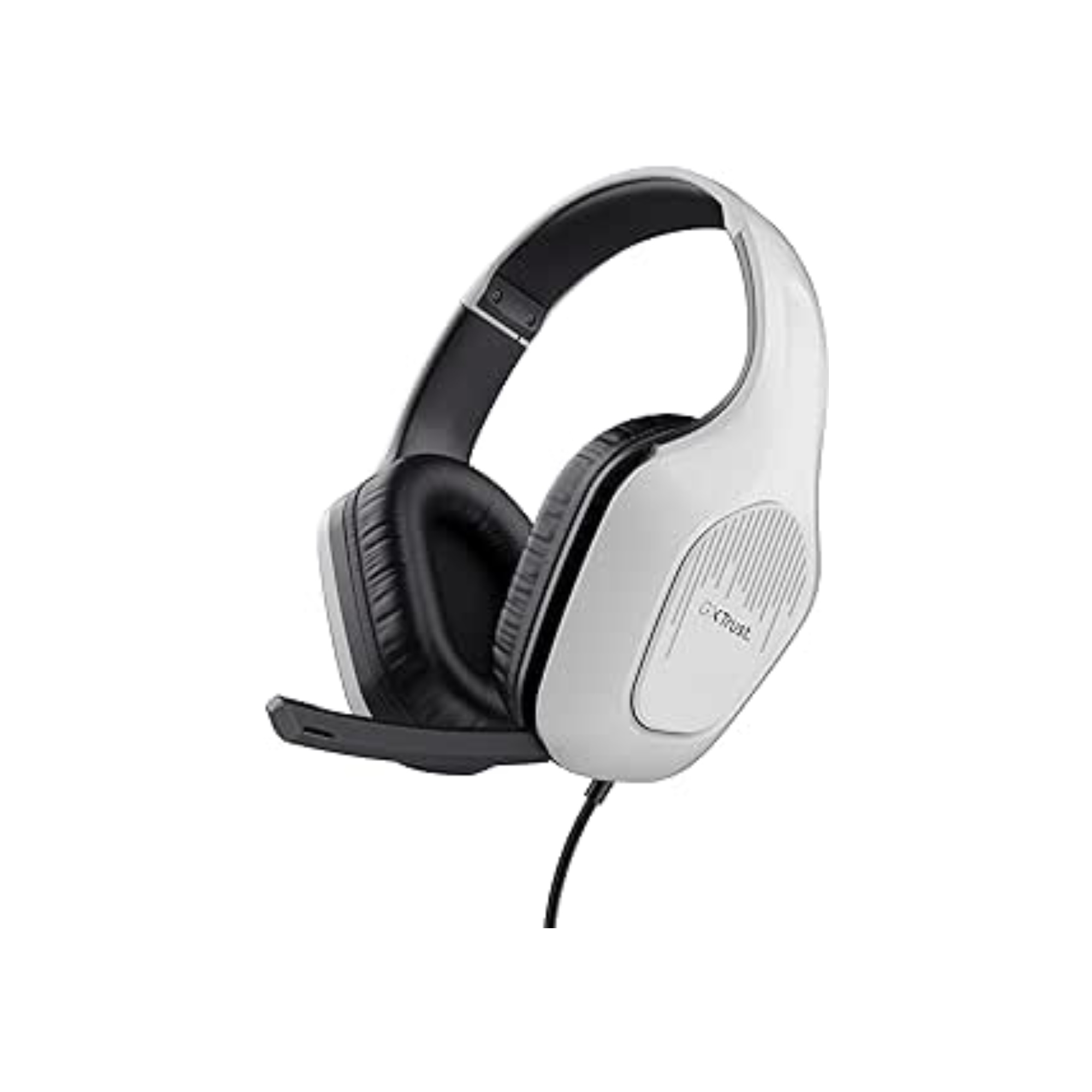 Auriculares Trust Gaming GXT 415W Zirox ligeros con micrófono plegable blancos