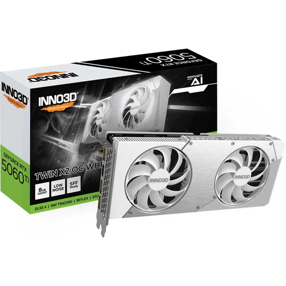 VGA INNO3D RTX 5060 TI TWIN X2 OC 8GB WHITE