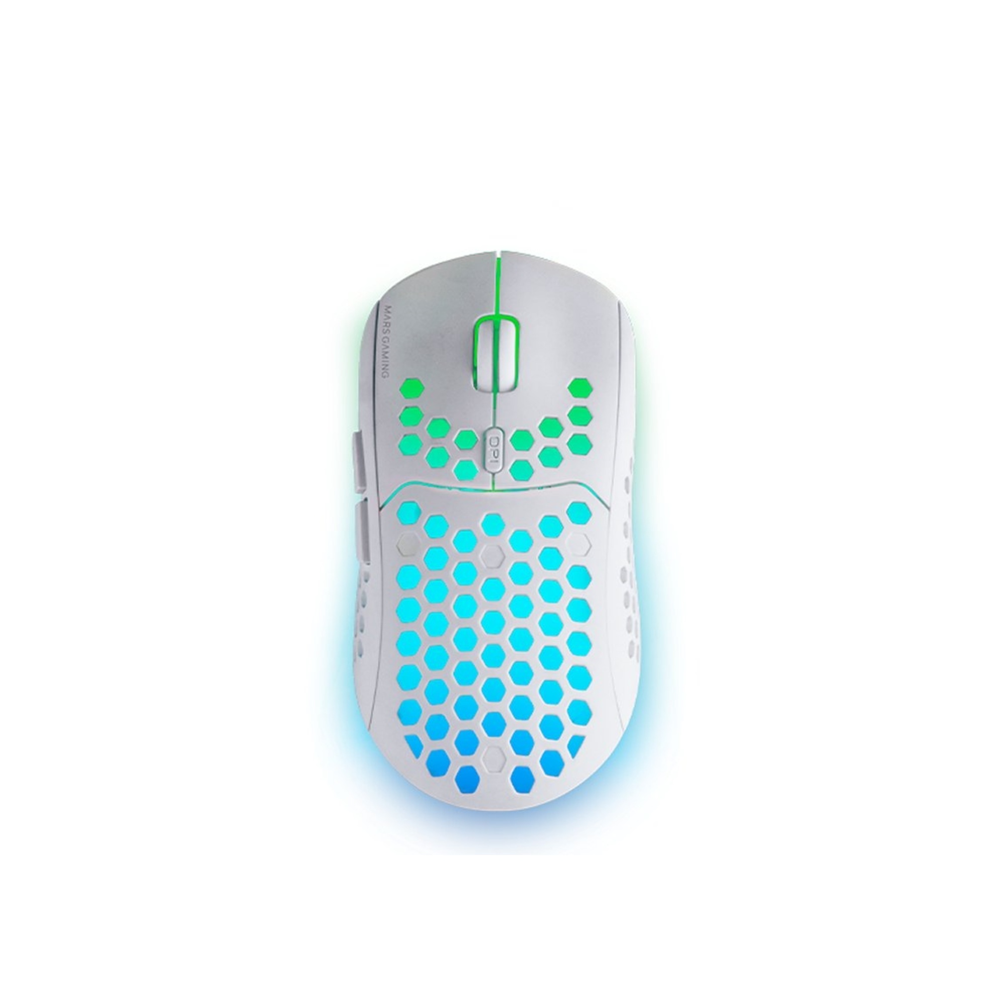 RATON MARS GAMING MMW3 3.200DPI INALAMBRICO BLANCO RGB FLOW