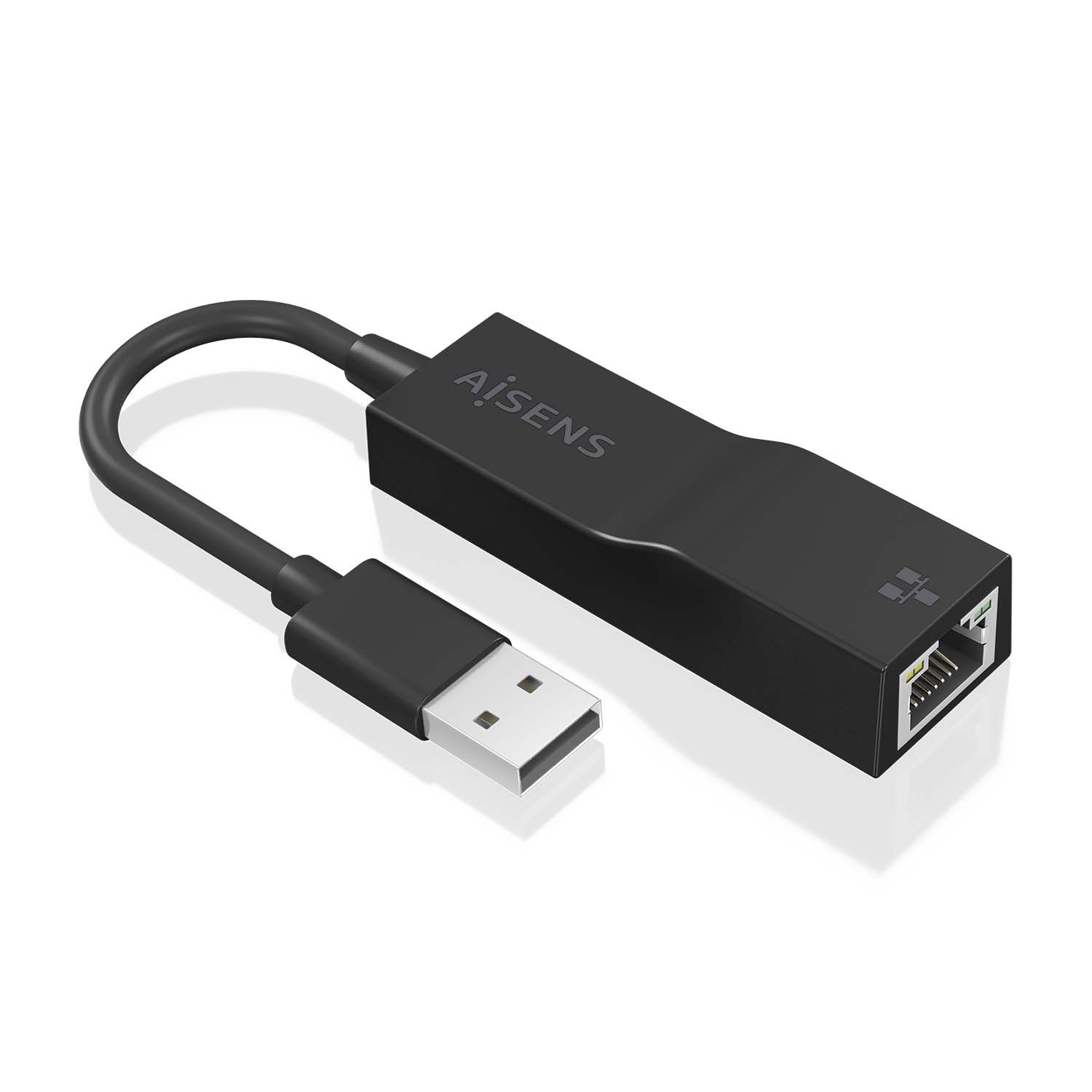 CONVERSOR USB 3.0 A ETHERNET GIGABIT NEGRO 15CM AISENS A106-0766
