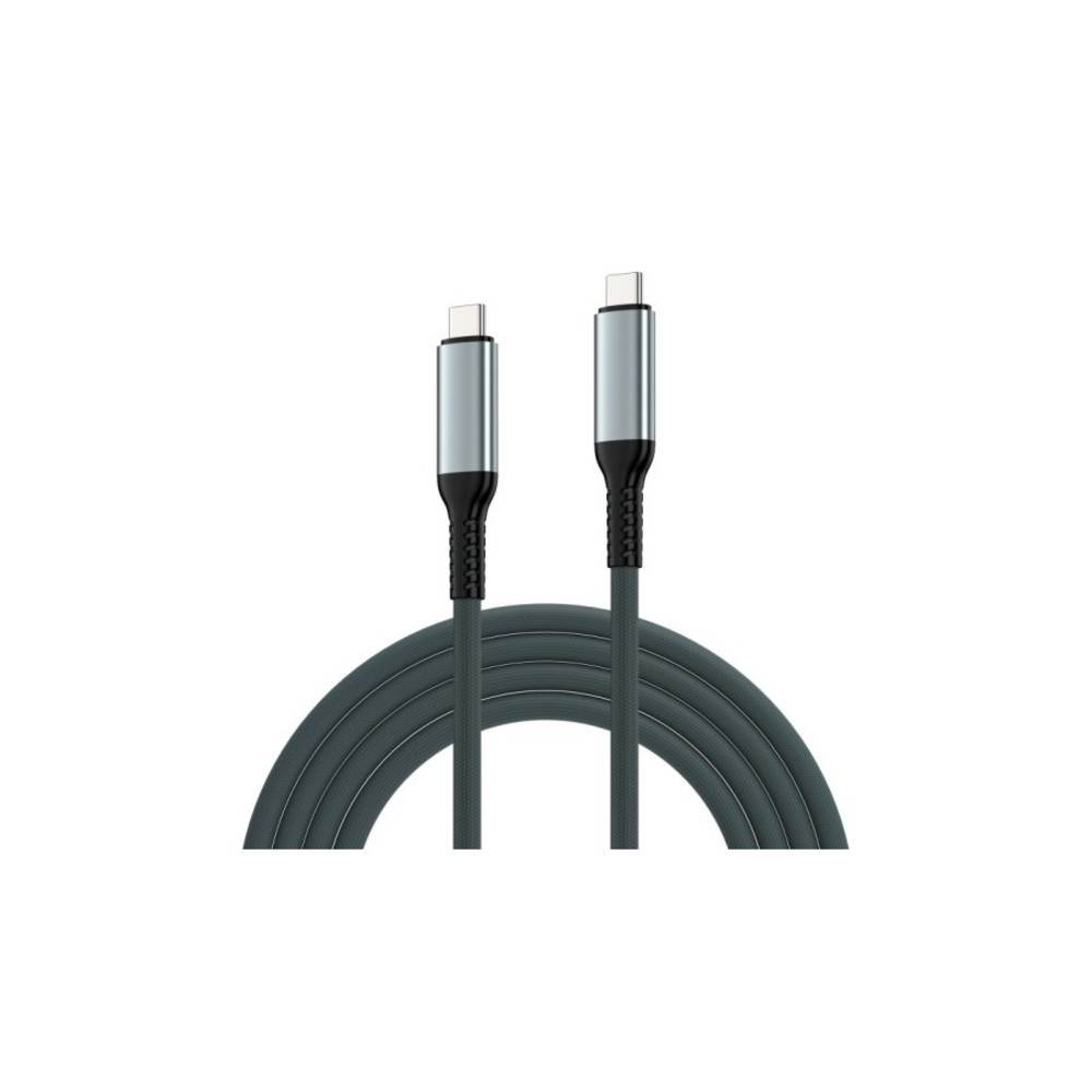 CABLE EWENT USB 4 GEN3 TIPO-C/M A TIPO-C/M FABRIC 2M BLANCO/NEGRO