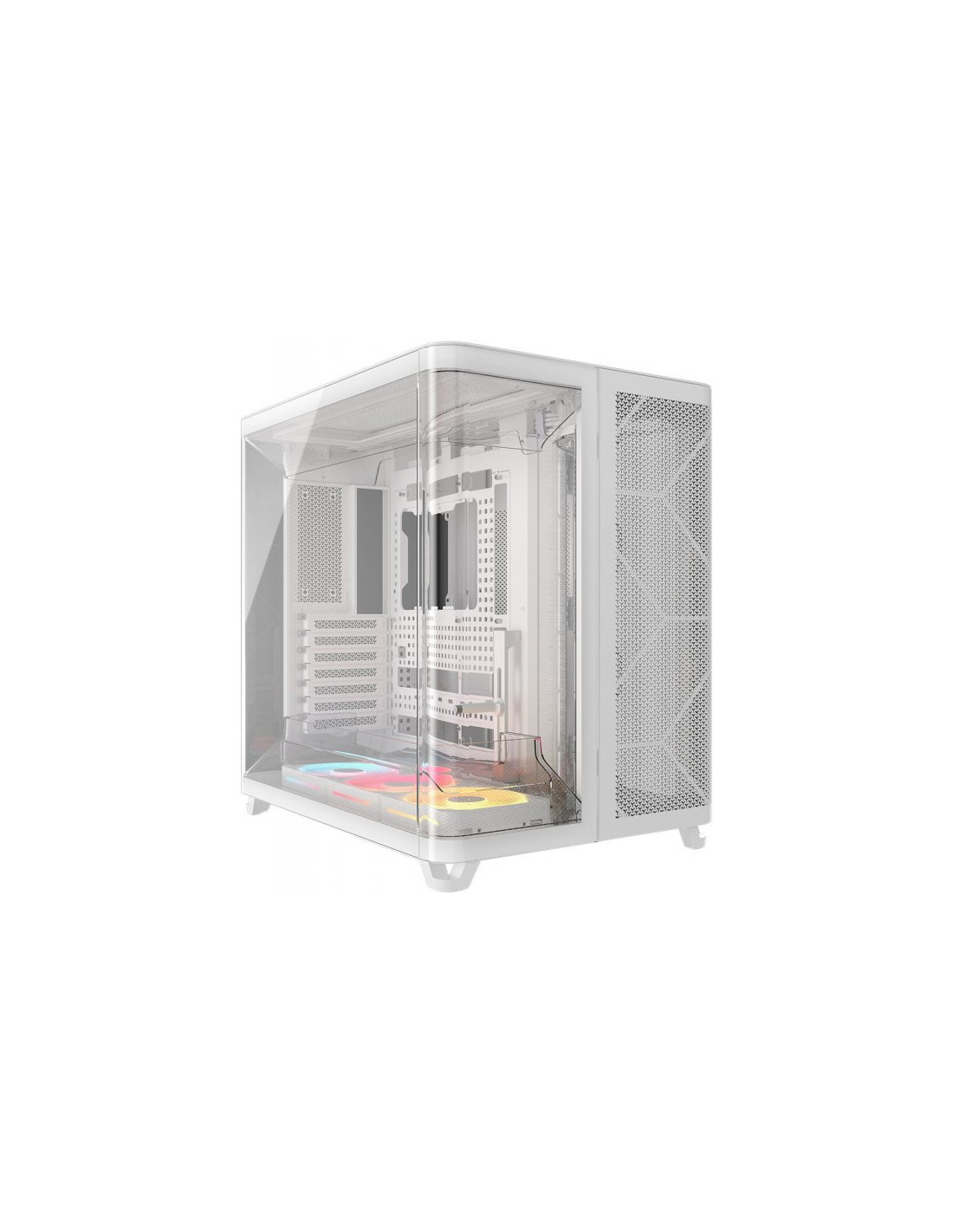 CAJA ATX SEMITORRE CORSAIR AIR 5400 LX-R ARGB ICUE CRISTAL TEMPLADO BLANCA