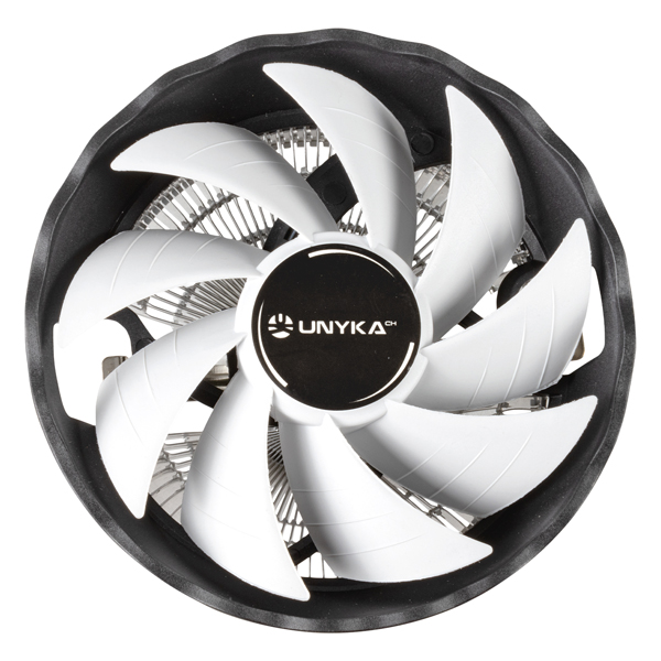 VENTILADOR CON DISIPADOR PARA CPU UNYKA JOTUN DF 120 WHITE DE PERFIL BAJO 120mm 9 ASPAS MULTI SOCKET
