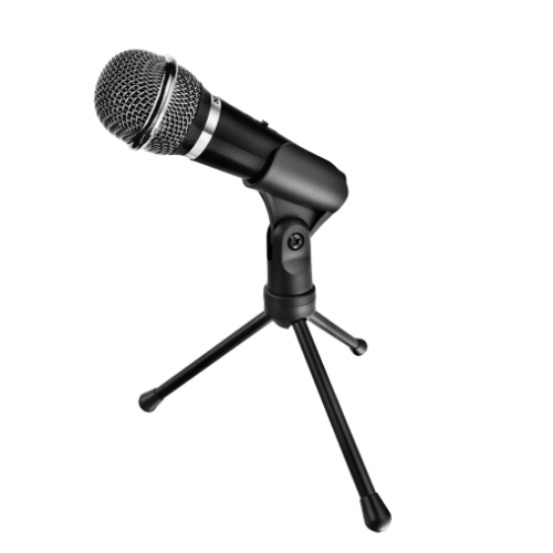 MICROFONO TRUST STARZZ BOTON SILENCIADOR TRIPODE JACK 3.5MM CABLE 2.5M