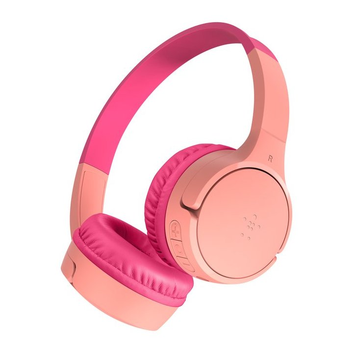 Headset Bluetooth Belkin Aud002btbpkv3 Supraaural Carga Por Usb-c Color Rosa  Kids