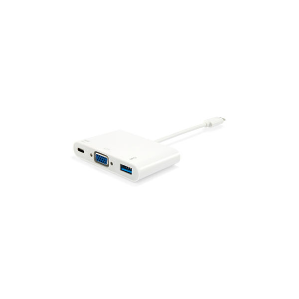CABLE ADAPTADOR  USB-C MACHO A VGA HEMBRA /  USB TIPO A 3.0 /  USB-C HEMBRA  REF.133462