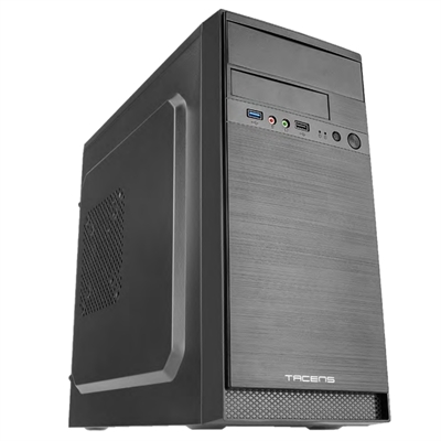 CAJA MICROATX TACENS ANIMA AC4500 FULL BLACK SSD CON FUENTE DE ALIMENTACION DE 500W