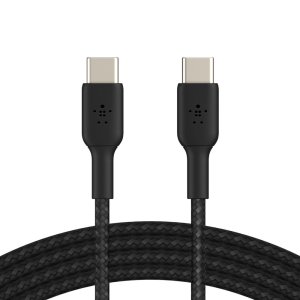 CABLE USB-C A USB-C 2M BELKIN BOOST CHARGE 60W TRENZADO NEGRO