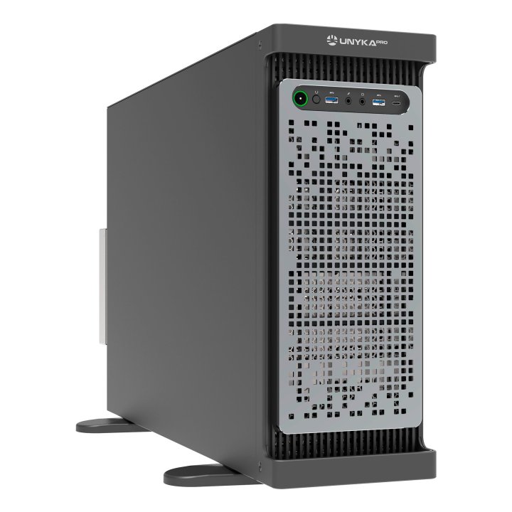 Caja Rack 19" UNYKA UK80.40.630 4U para 4 GPUs y 8 bahías 3.5