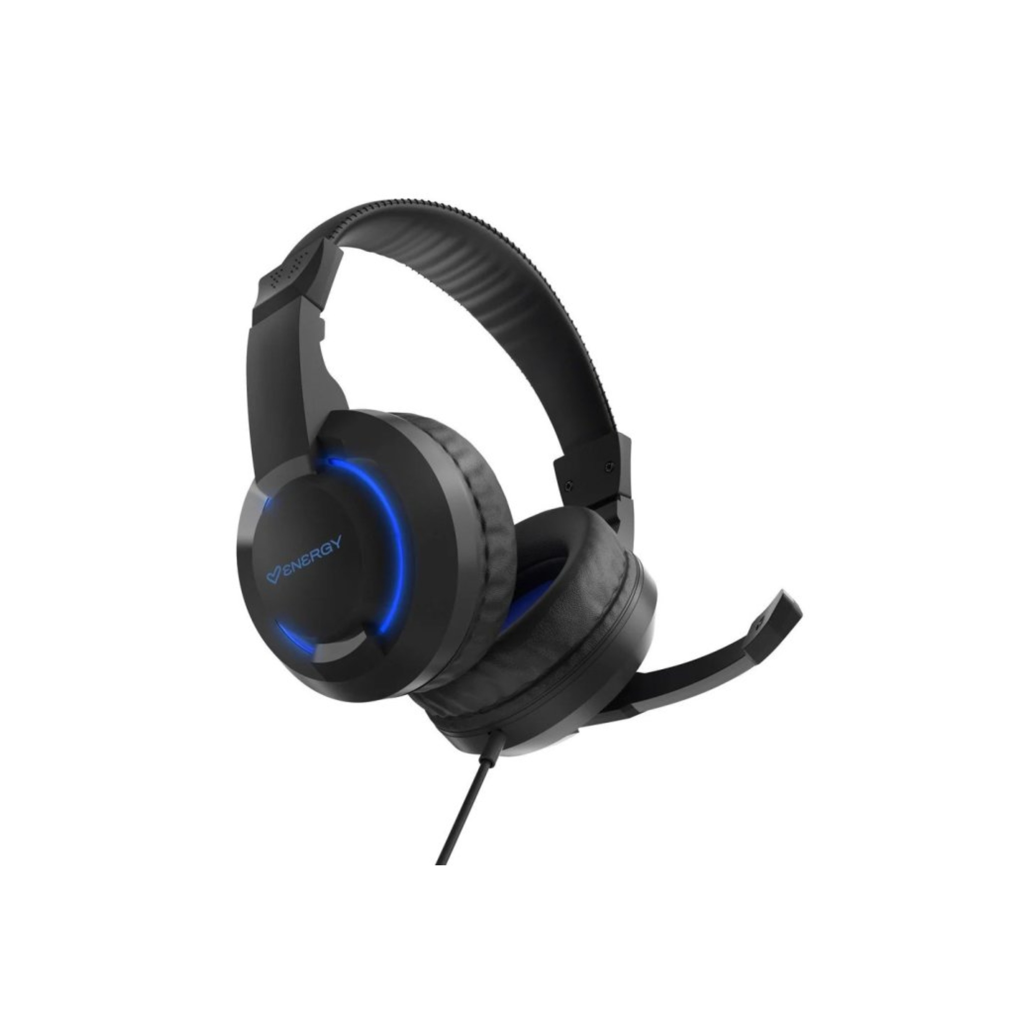 Auriculares Energy Sistem Halo Gaming 501168 con luz LED y micrófono negro