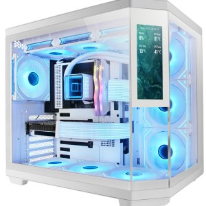 CAJA ATX SEMITORRE GAMING MARS GAMING MC3TCORELCDW 3 CRISTAL TEMPLADO PANTALLA LCD