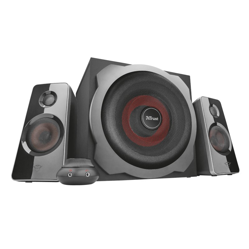 ALTAVOCES TRUST 2.1 GAMING GXT 38 TYTAN RMS 60W CONTROL VOLUM CON AURICULARES Y ENTRADA LINEA 21202