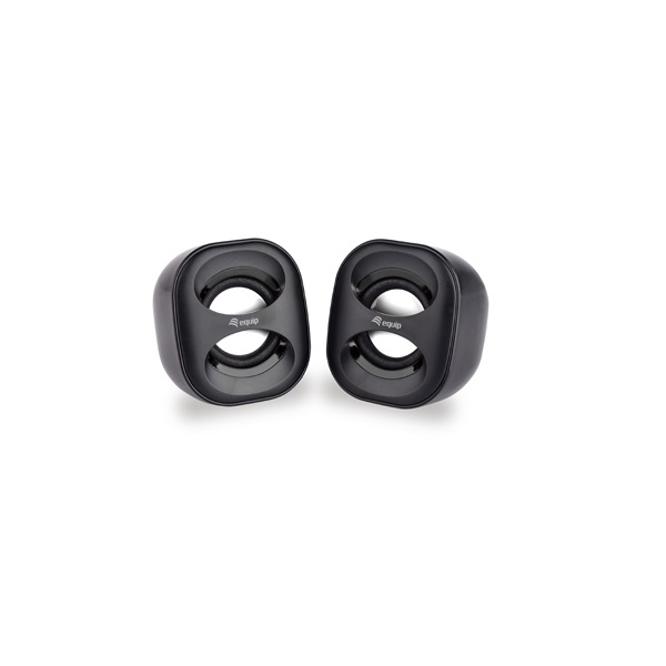 ALTAVOCES 2.0 EQUIP LIFE MINI 6W RMS COLOR NEGRO JACK 3.5" ALIMETANCION USB