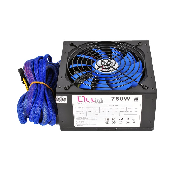 FUENTE DE ALIMENTACION ATX 750W L-LINK LL-PS750 80+