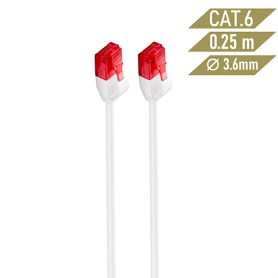 Ewent Cable de red Slim Categoría 6 U/UTP 0,25mt