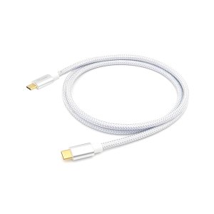 CABLE USB-C A USB-C 2M EQUIP 128358 TRANSFERENCIA 10G 5A (100W) COLOR BLANCO